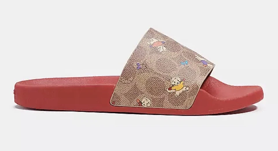 Sandalia deportiva Coach Udele tostada/roja colorida gatos gatitos y2k Kawaii talla USW 5 Foto 3 de 4