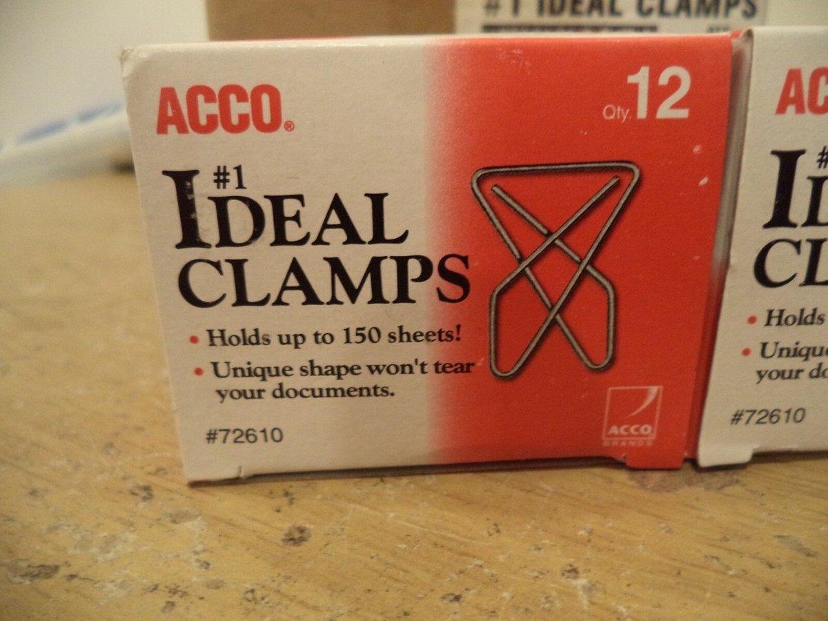 Acco Brands ACC72610 Clamp Pack Of 12, 2 Boxes 24 CLAMPS TOTAL | eBay