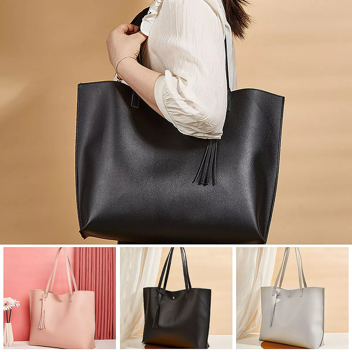 Lady Designer Shoulder Bag Tote Large Handbag Office Bag PU Leather Fashion  Bag