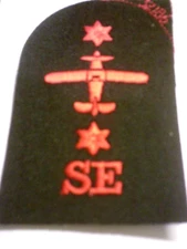 RAN- ROYAL AUSTRALIAN NAVY TRADE PATCH:  RED ON BLACK.