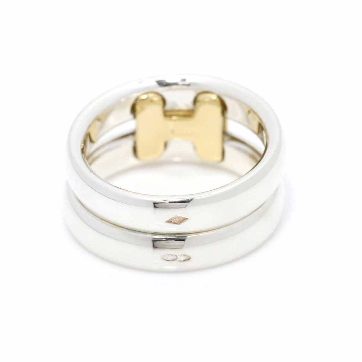 HERMES Oran Pudding Ring SV 925 Silver size51 5.5-5.75(US) 90127097