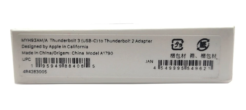 Genuine Apple Thunderbolt 3 USB-C to Thunderbolt 2 USB Cable Adapter MYH93AM - Image 4 of 4