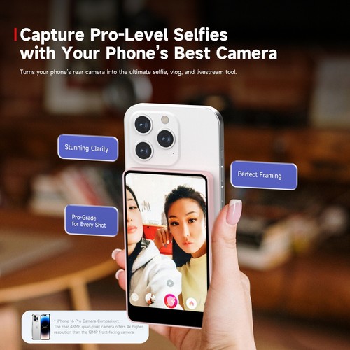 SYNCO XView M4 Wireless Magnetic Selfie Vlog Phone Gear Camera Monitor Screen - 第 8/12 張圖片