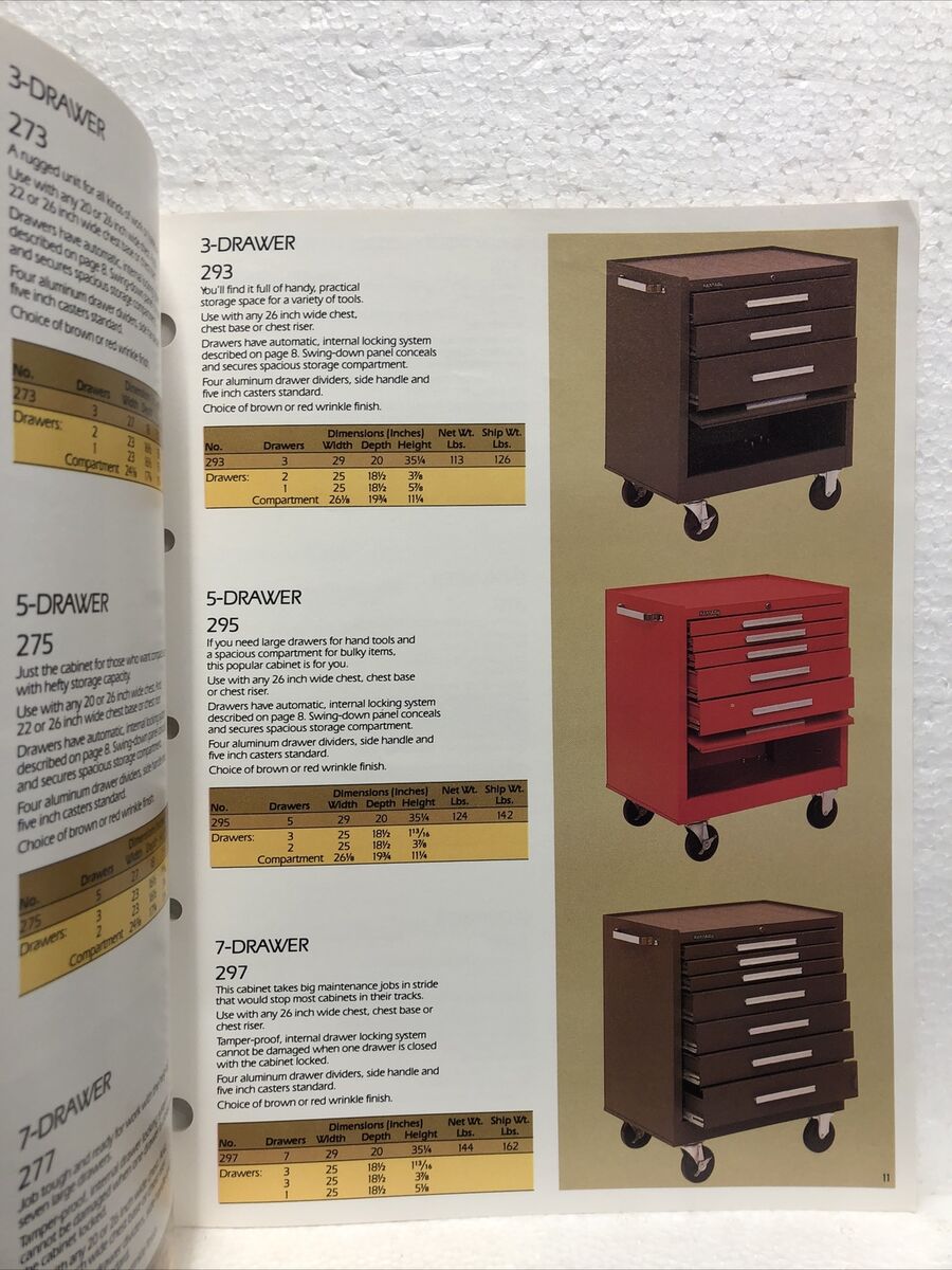 Vintage tool catalog Kennedy tool cart chest cabinet box Vintage tool catalog Kennedy tool cart chest cabinet box
