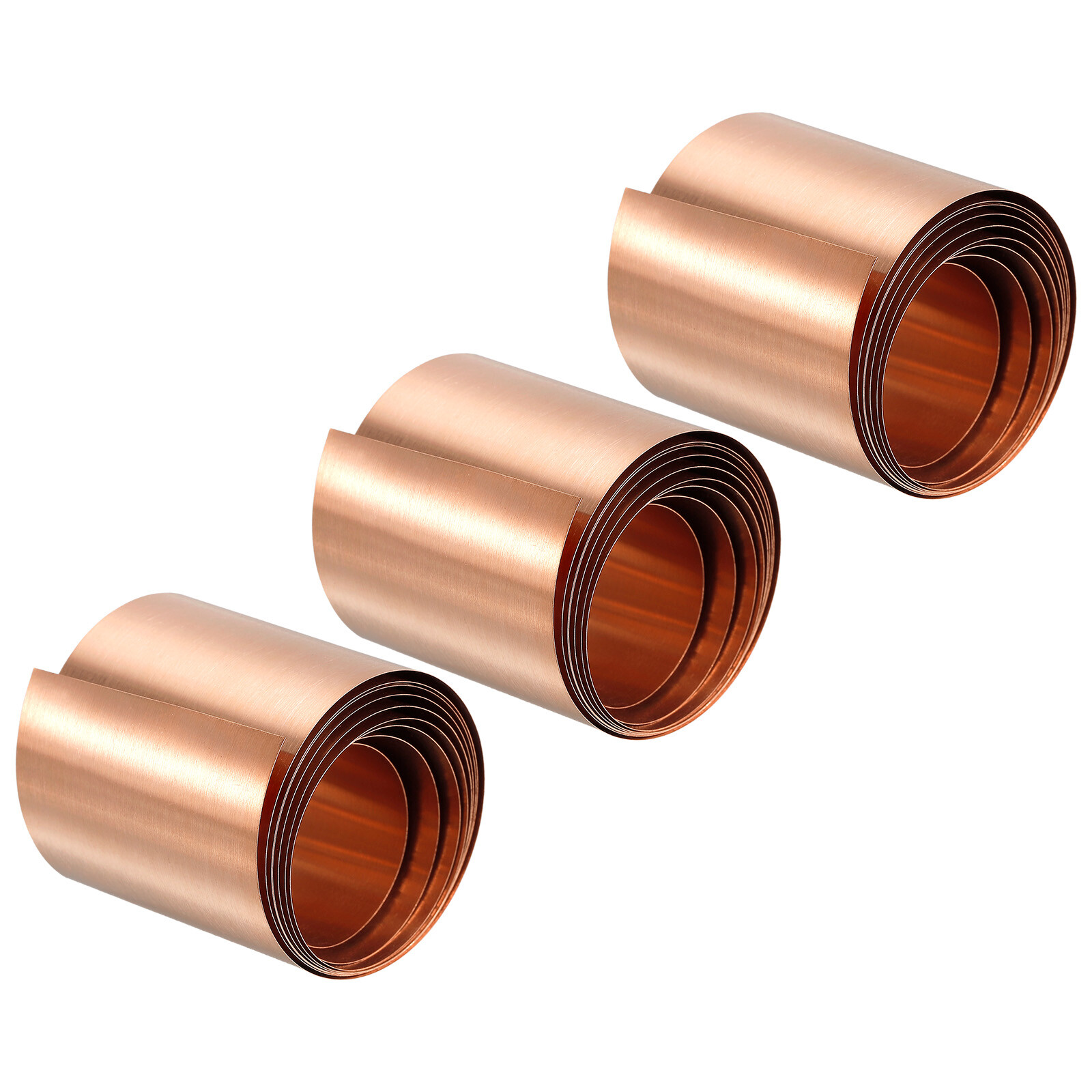 Copper Thin Foil Roll Sheet, 3Pcs 0.1x40x1000mm Pure Copper Foil Sheet