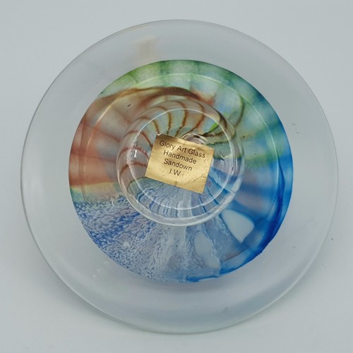 Kunst Glas Ölbrenner Glory handgefertigt in England mit Docht mehrfarbige Haushaltswaren - Bild 6 von 12