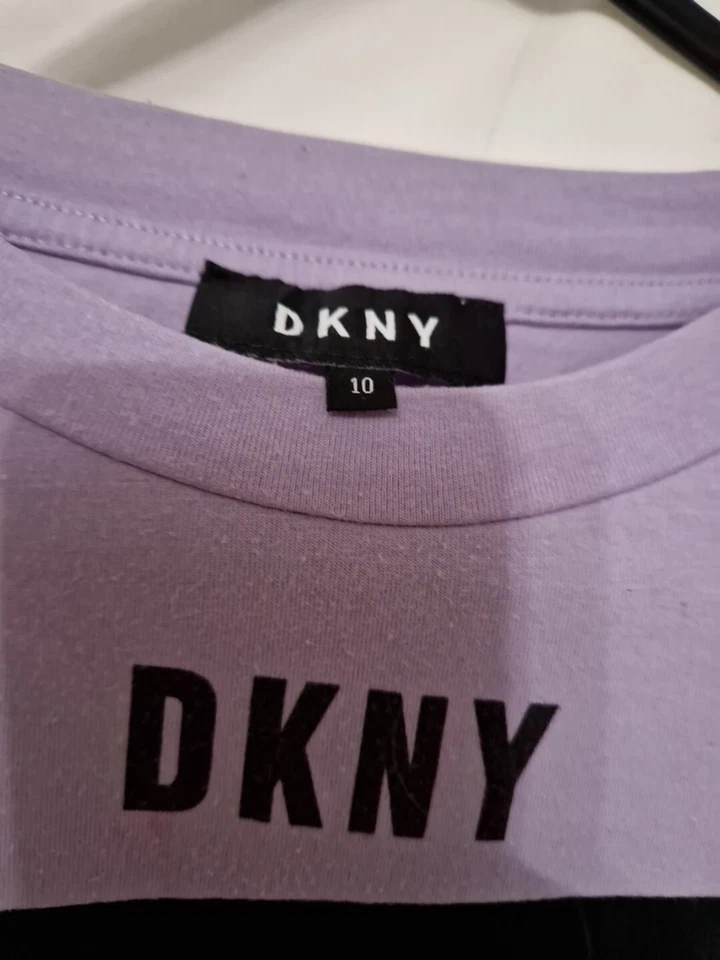 DKNY Cropped Girls Age 10 Long Sleeve Double Layer Effect Top - Image 2 of 4