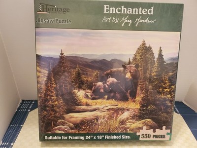 HERITAGE PUZZLE INC ENCHANTED WILDLIFE BEARS JIGSAW PUZZLE 550 PCS BRAND NEW
