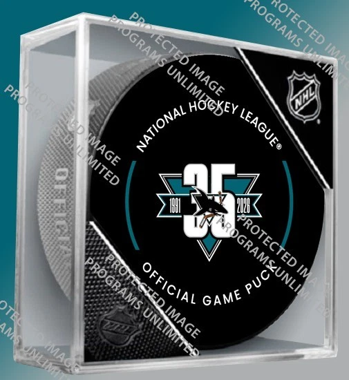 2025 SAN JOSE SHARKS 35 ANIVERSARIO JUEGO DISCO CUBO NHL HOCKEY CERTIFICADO DE AUTENTICIDAD SELLADO Foto 2 de 4