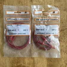 NEW ITT Pomona Electronics Two Minigrabber Electronics Patch Cords 3781-60-2