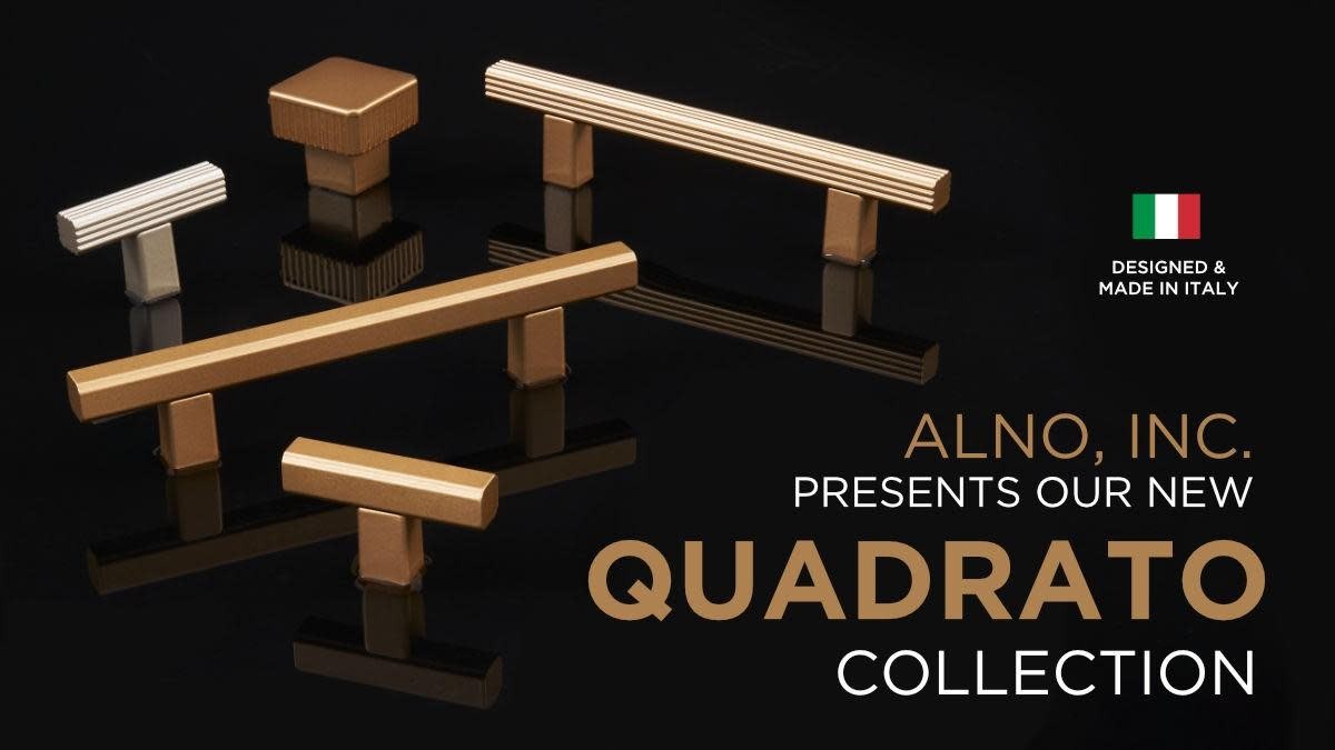 Alno A2805-12 Quadrato 12" Center to Center Modern Smooth Square - Champagne /