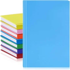 8 Pcs A5 Blank Notebooks Journals Bulk 100 Sheets/200 Pages Unlined Craft Notebo