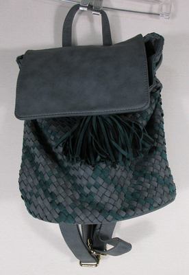 Deux Lux backpack green and gray Deux Lux Womens Backpack Adjustable Medium Size Gray/Green  main image 4