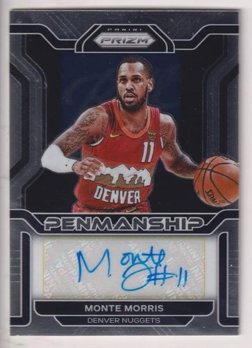 MONTE MORRIS 2021-22 PANINI PRIZM BASKETBALL AUTOGRAPH AUTO CARD #PM-MMS