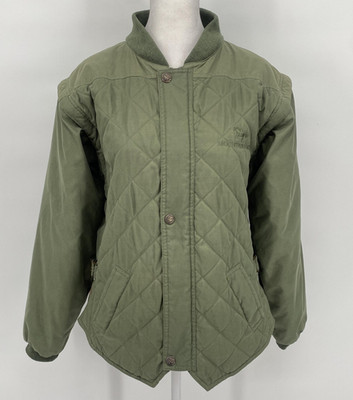Mountain Horse Quilted Jacket Womens Medium Green Detachable