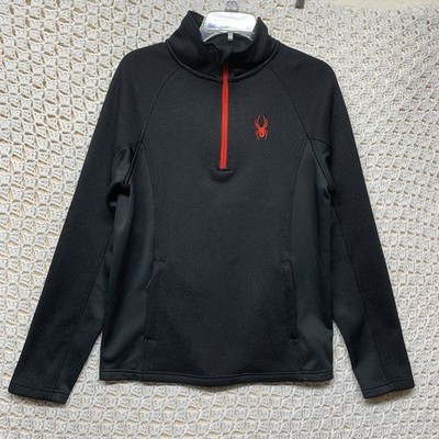 Spyder Core Sweater Pullover Mens Sz S Black Half Zip Performance Ski Outdoor