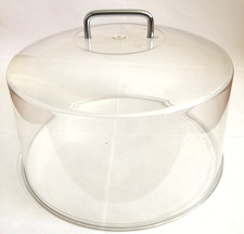 VINTAGE CAMBRO DOME CAKE COVER LID CLEAR PLASTIC MADE IN USA 12"
