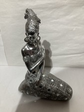 Chromed Type Resin Type Sculpture In Good Condition Weight 708g Height 10 Inch