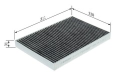 Innenraumfilter BOSCH 1 987 435 560 Aktivkohlefilter für AUDI A4 Q7 A6 B9 8W5 VW