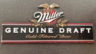 Miller Draft Metal Beer Sign Miller Brewing 30" x 13.25"  Vintage Man Cave
