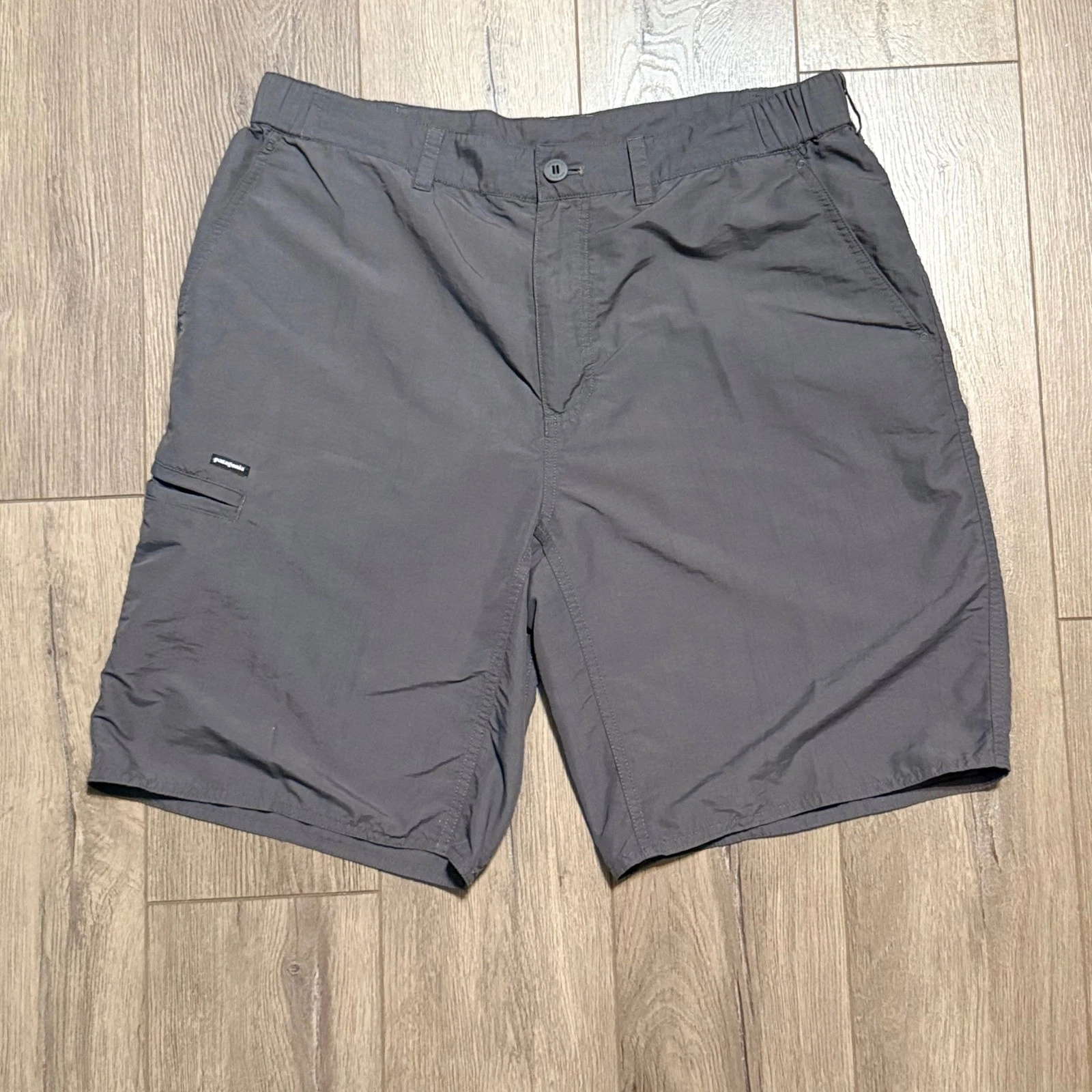 Patagonia Mens Cargo Shorts Gray Nylon Size L Outdoor Hiking Casual