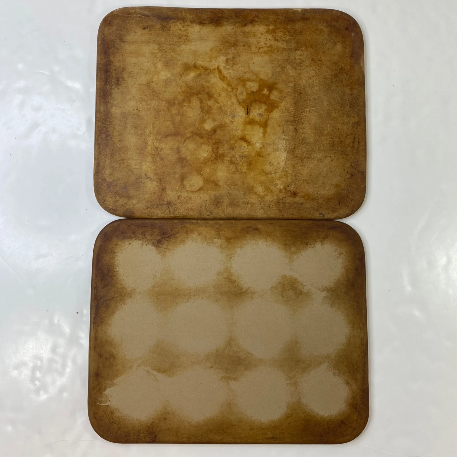Pampered Chef Set 2 Flat 12" x 15" Rectangular Baking Stone Cooking Sheets