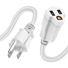 Power Extension Cord 0.5FT/6Inch, Short 3 Prong Electric Extension Cable Outl...