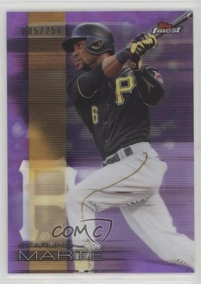 2016 Topps Finest Purple Refractor 5/250 Starling Marte #89 0b3