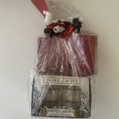 1 x Yankee Candle Winter Garden Box mit 12 Duftteelichtern mit 2 Haltern 