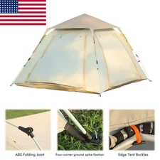 2-3 Person Pop Up Beach Canopy Tent Sun Shade Shelter Outdoor Camping Fishing US
