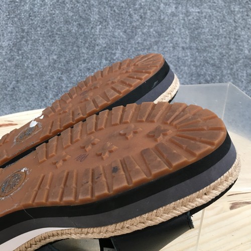 Timberland Sandals Womens 8 Santorini Sun 2 Slide Black Leather Crisscross Wedge - Picture 16 of 18