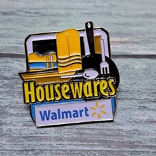 Walmart Employee Pin -  Wal-Mart Housewares  Department Pots Pans Towel