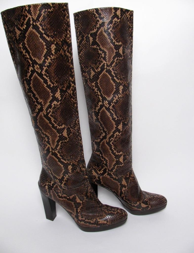 STUART WEITZMAN BOOTS PYTHON SNAKE PRINT LEATHER … - image 5