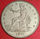 US 1877 Trade Dollar Silver Coin Carson City Mint 420 Grains 900 Fine