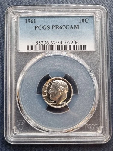 1961 Roosevelt Proof Dime 10c PCGS PR67 CAM #98591