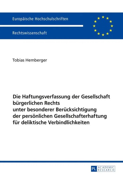Die Haftungsverfassung Der Gesellschaft BüRgerlichen Rechts Unter Besonderer...-image