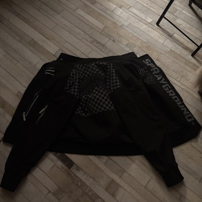Sprayground Angled zip attack shark windbreaker