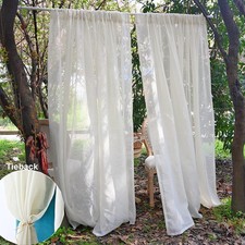 Outdoor Linen Net Curtains