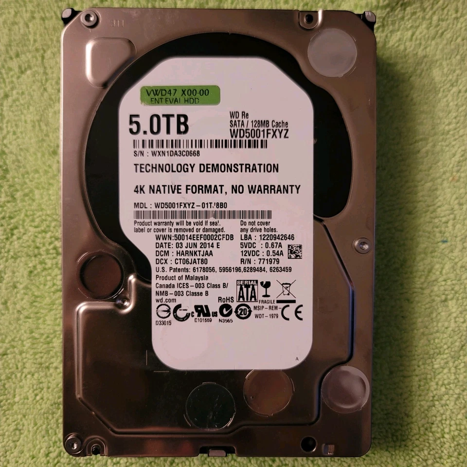 WD5001FXYZ Western Digital Re 5TB 7200RPM SATA 6Gbps 128MB Cache 3.5-inch - Image 3 of 4