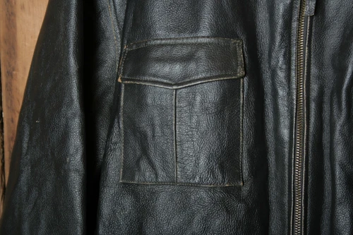 DECODED Brown Leather Fleece Lined Motorcycle Jacket Men's Sz. XL image 3