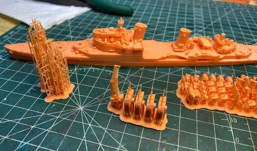 1/700 HMS Liverpool (C11) Cruiser (Waterline) 3D-gedrucktes Kit - Bild 7 von 9