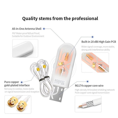 4G LTE 5G Antenna Outdoor High Gain Omni Marine Aerial 698-3800MHz - 第 3/9 張圖片