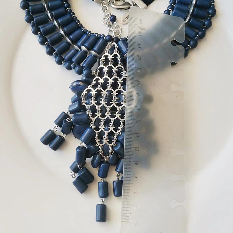 Collar Colgante 16" Chicos Piedra Declaración Retro Mujeres Fiesta Vacaciones Joyería Foto 4 de 4