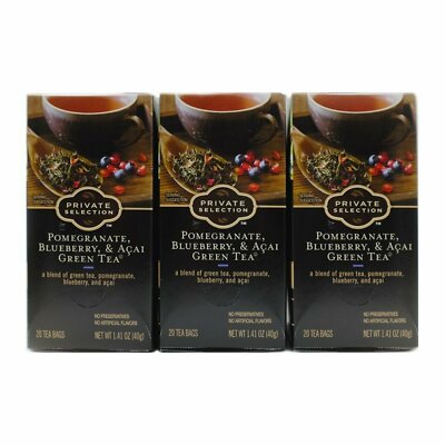 Private Selection Acai, Pomegranate & Blueberry Green Tea (Pack of 3)