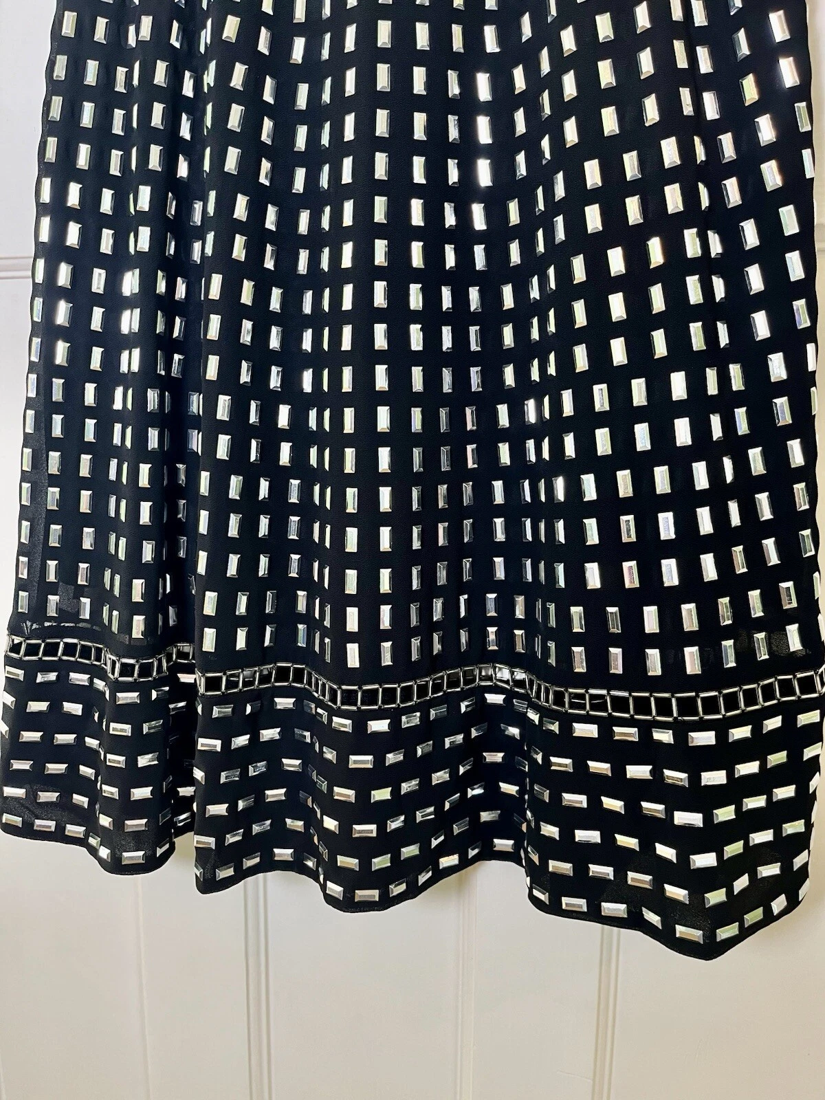 *ABITO DA COCKTAIL MICHAEL KORS NERO ARGENTO BORCHIATO IMPREZIOSITO DA SERA FESTA*