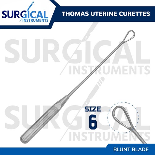THOMAS Uterine Curettes 11" Size # 6 Malleable Blunt Blade OB/GYN German Grade - Picture 1 of 7