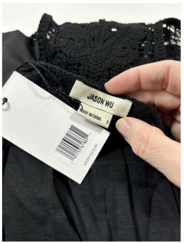 NWT💛 $425 Anthropologie JASON WU Black Halter Maxi Dress Crochet Nordstrom Sz S - Picture 15 of 18