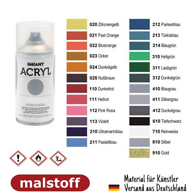 Acryl Farbspray 300 ml Farbton frei wählbar Ghiant bei Malstoff