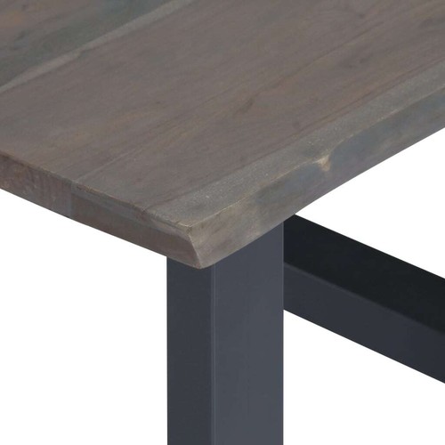 Akazie Massiv Couchtisch Baumkante Grau 60x60cm Baumstamm Wohnzimmer vidaXL - Bild 5 von 12
