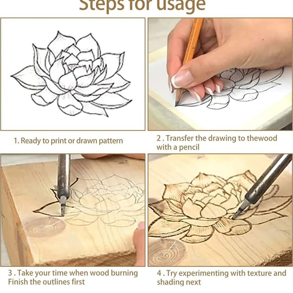 Wood Burning Pyrography 26 Alphabet&26 Characters Copper Mold Stamps